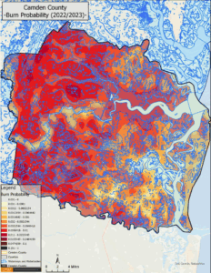 Camden County, GA Burn Probabilty Map